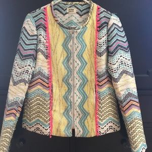 Boston Proper/Molly Bracken Multi Color Blazer